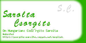 sarolta csorgits business card